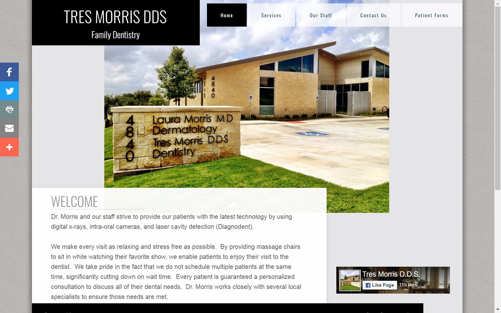 Tres Morris DDS screenshot
