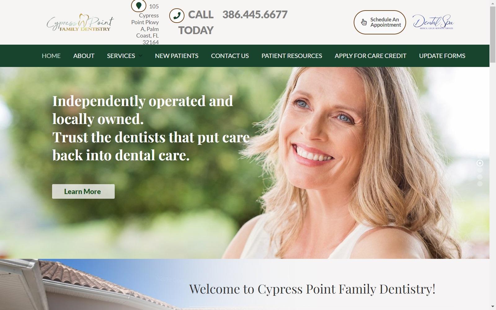 Cypress Point Family Dentistry screenshot