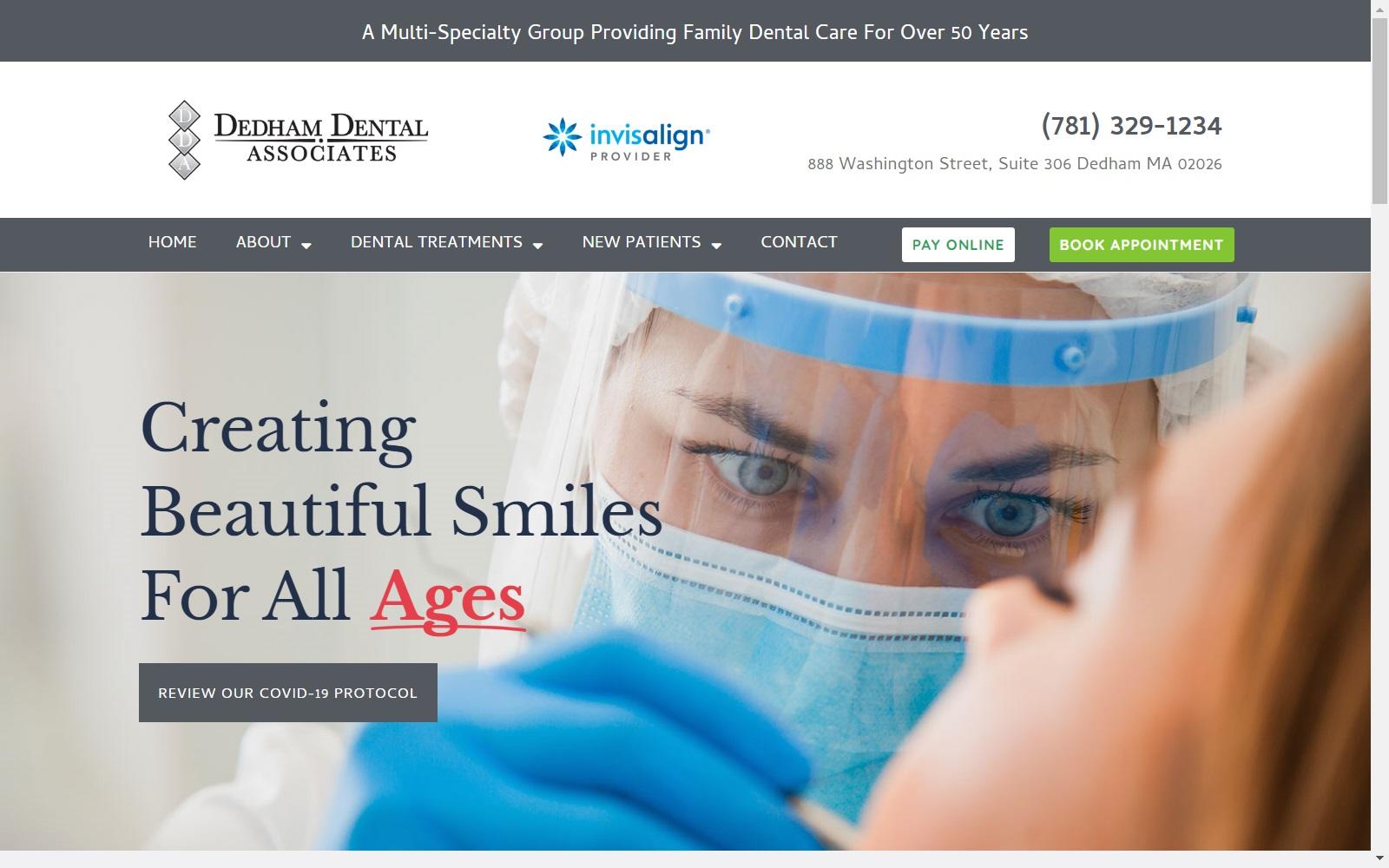Dedham Dental Associates screenshot