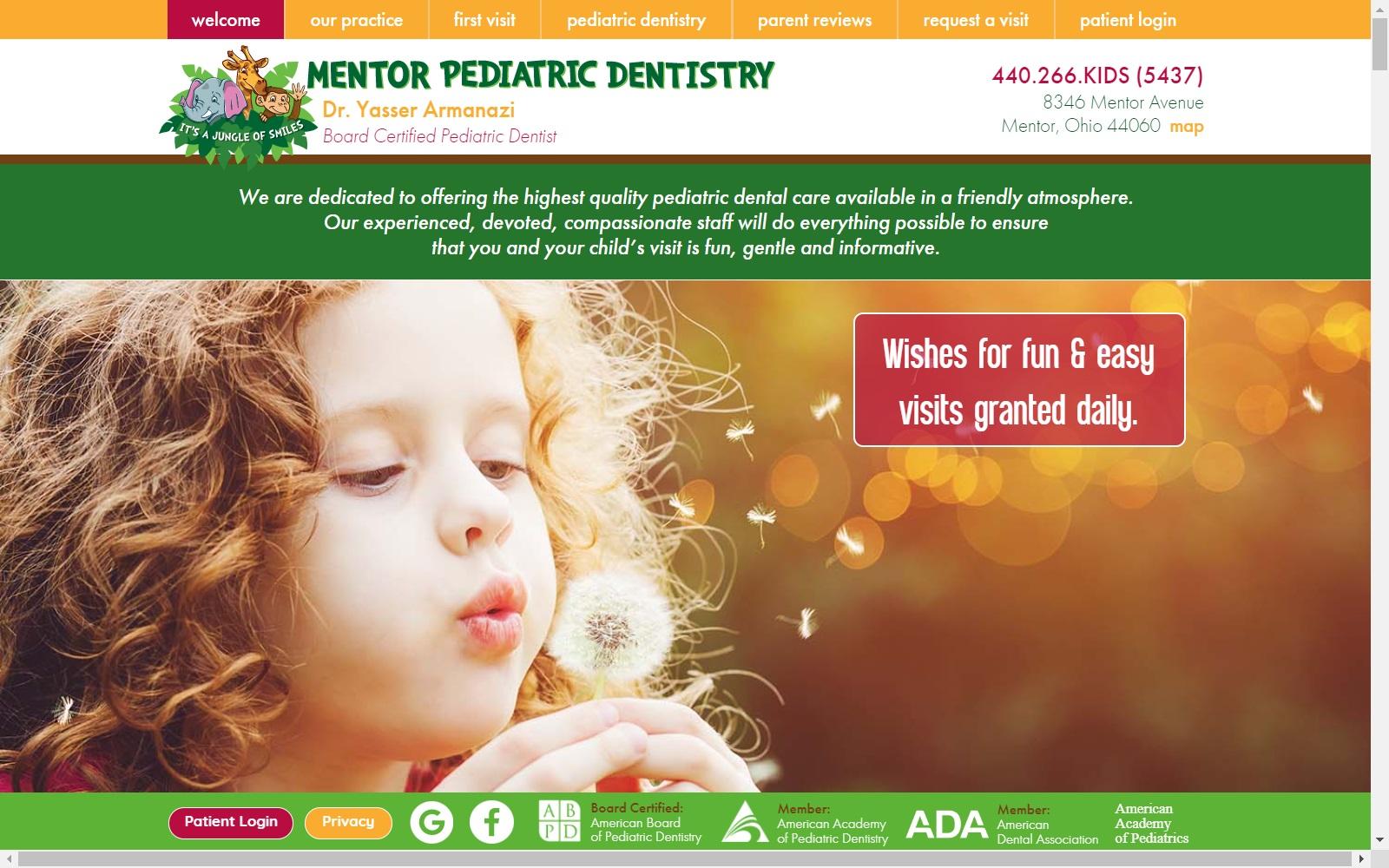 Mentor Pediatric Dentistry screenshot