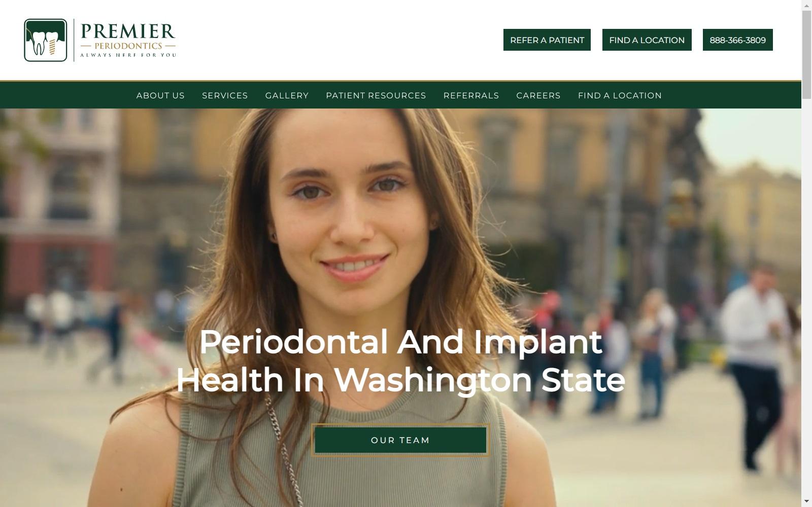 Premier Periodontics Bellevue, WA screenshot