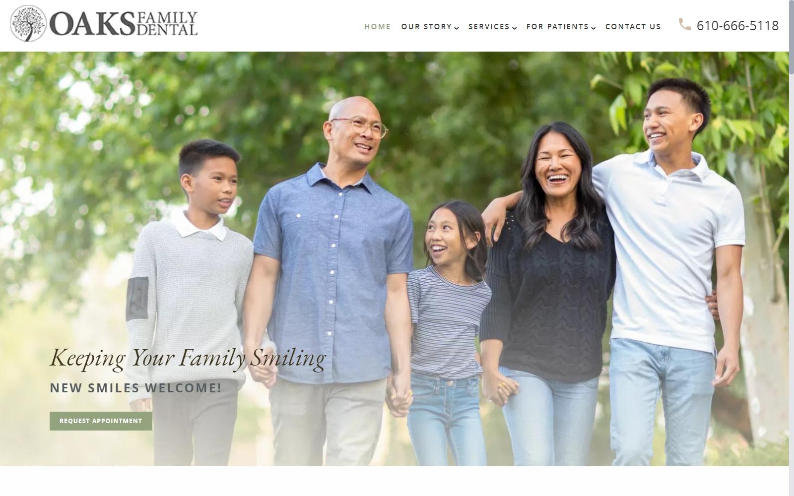 Oaks Family Dental Associates screenshot