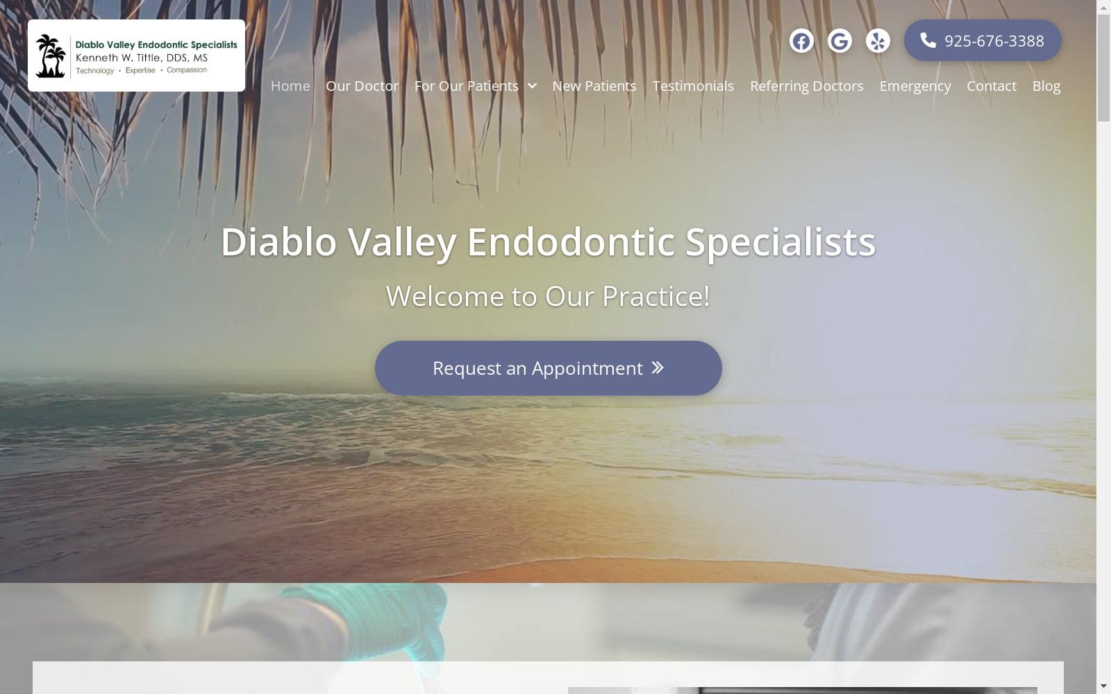 Diablo Valley Endodontic Specialists screenshot