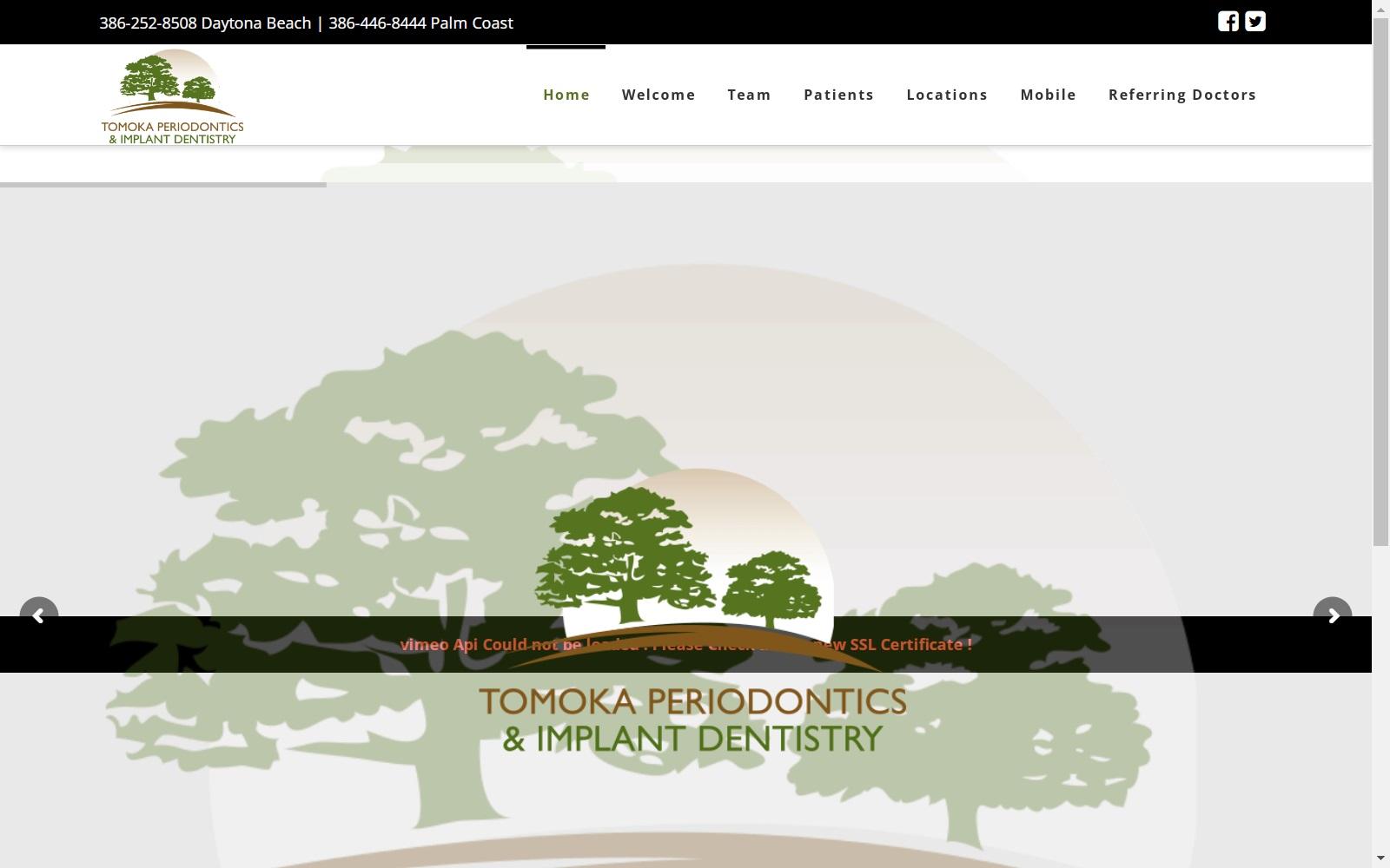 Tomoka Periodontics & Implant Dentistry screenshot