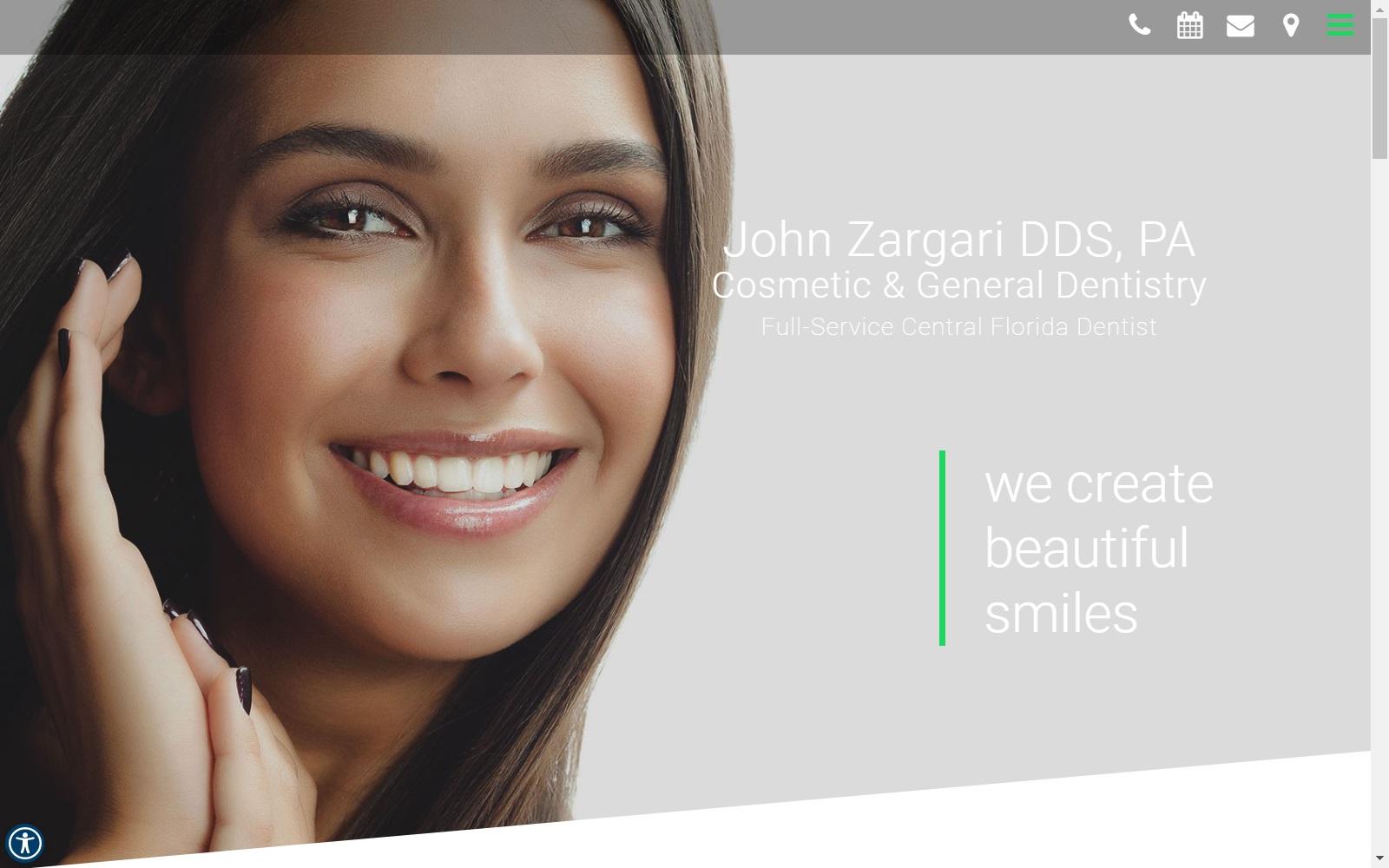 John Zargari DDS PA screenshot