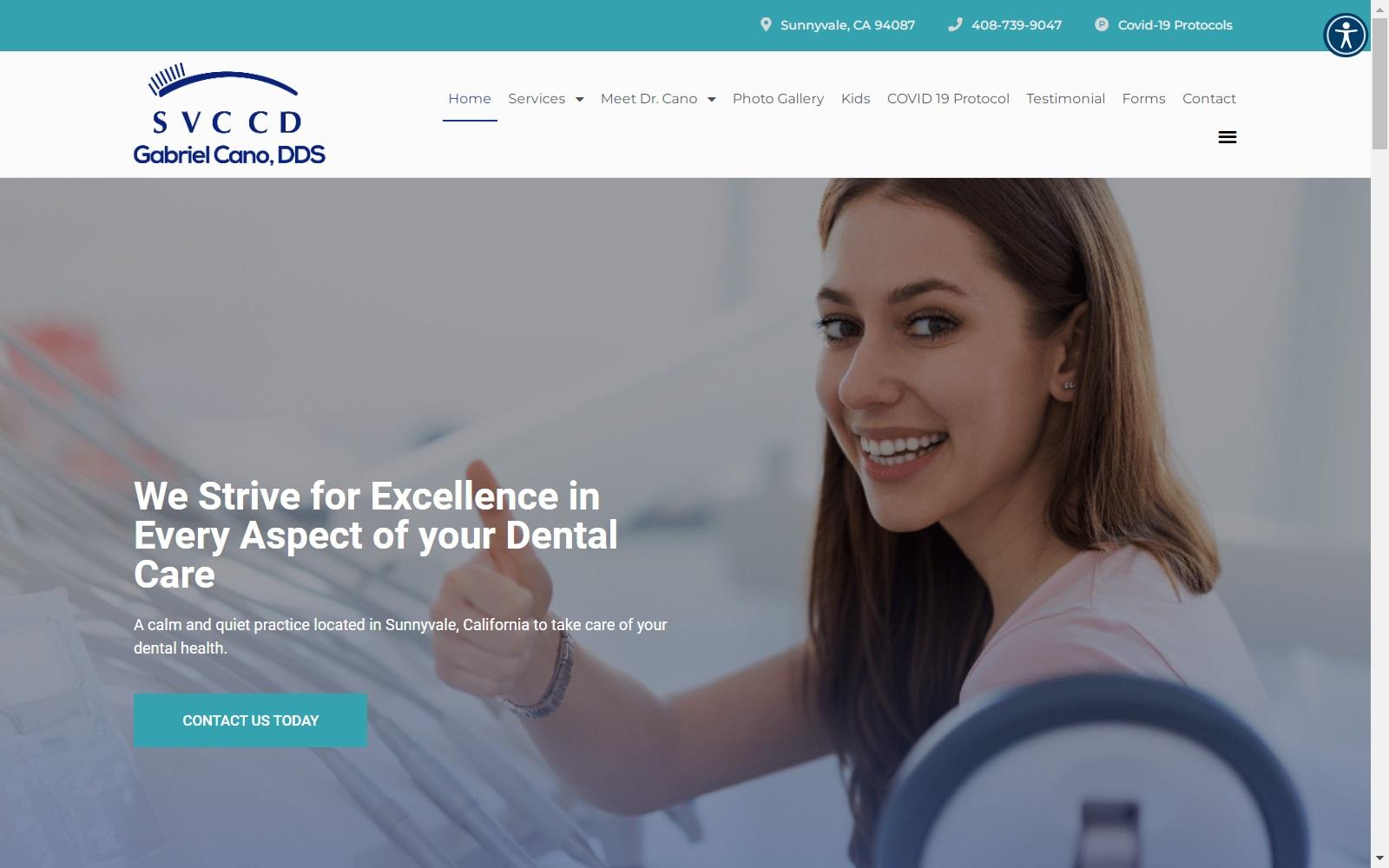 Silicon Valley Center for Cosmetic Dentistry: Gabriel Cano, DDS screenshot