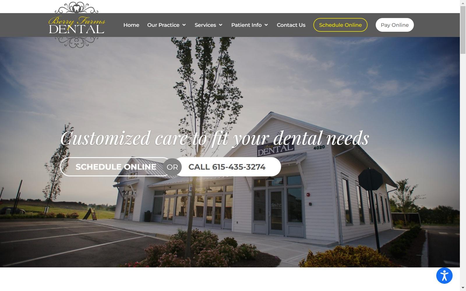 Berry Farms Dental screenshot