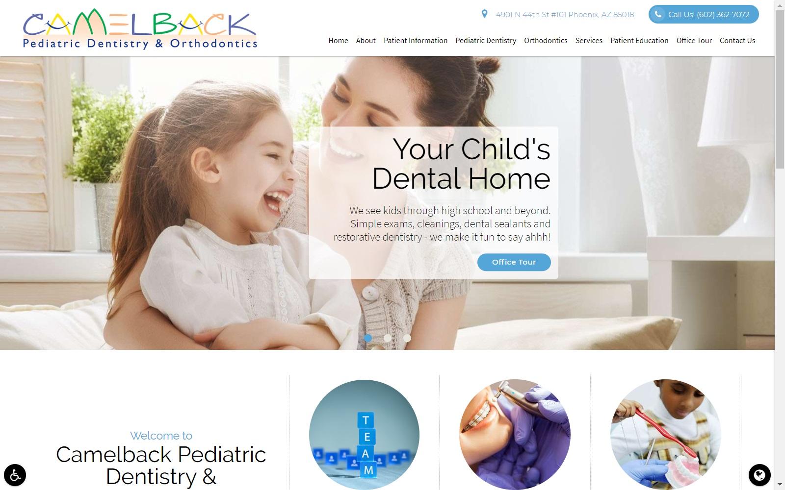 Camelback Pediatric Dentistry & Orthodontics screenshot