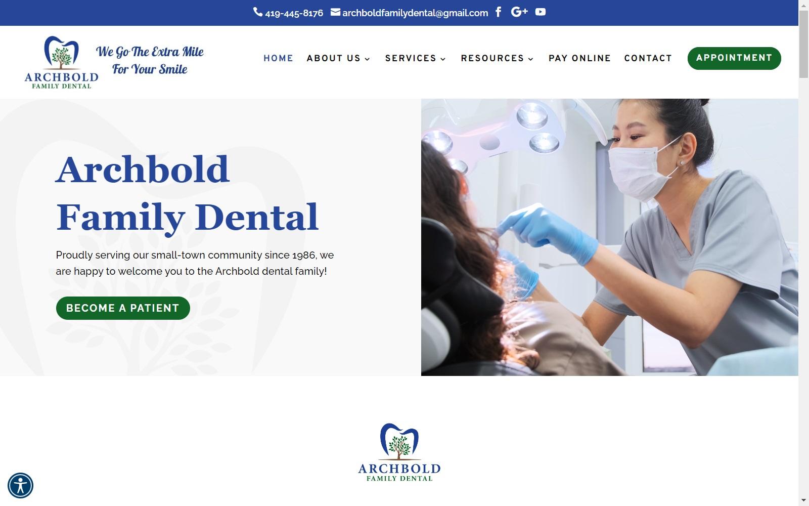 Archbold Family Dental screenshot