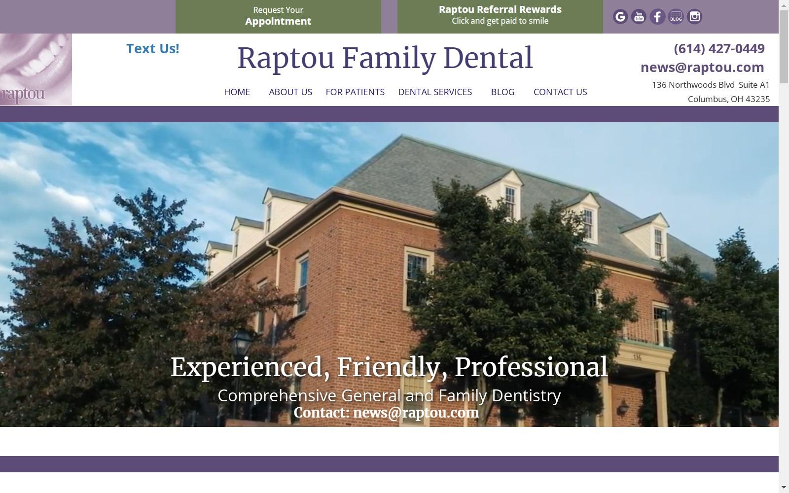Nicholas P Raptou DDS Inc. screenshot