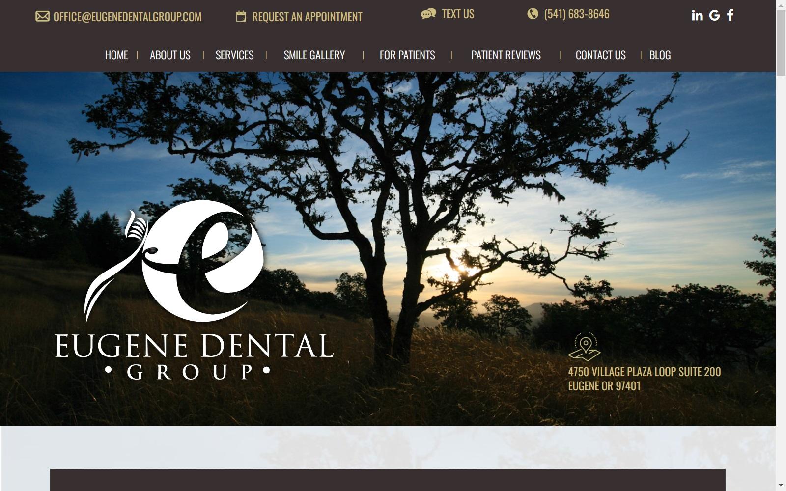Eugene Dental Group screenshot