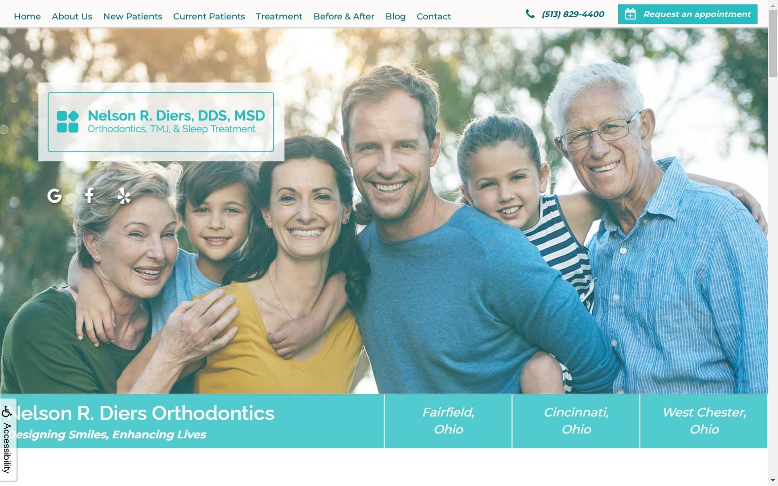Nelson R. Diers Orthodontics screenshot