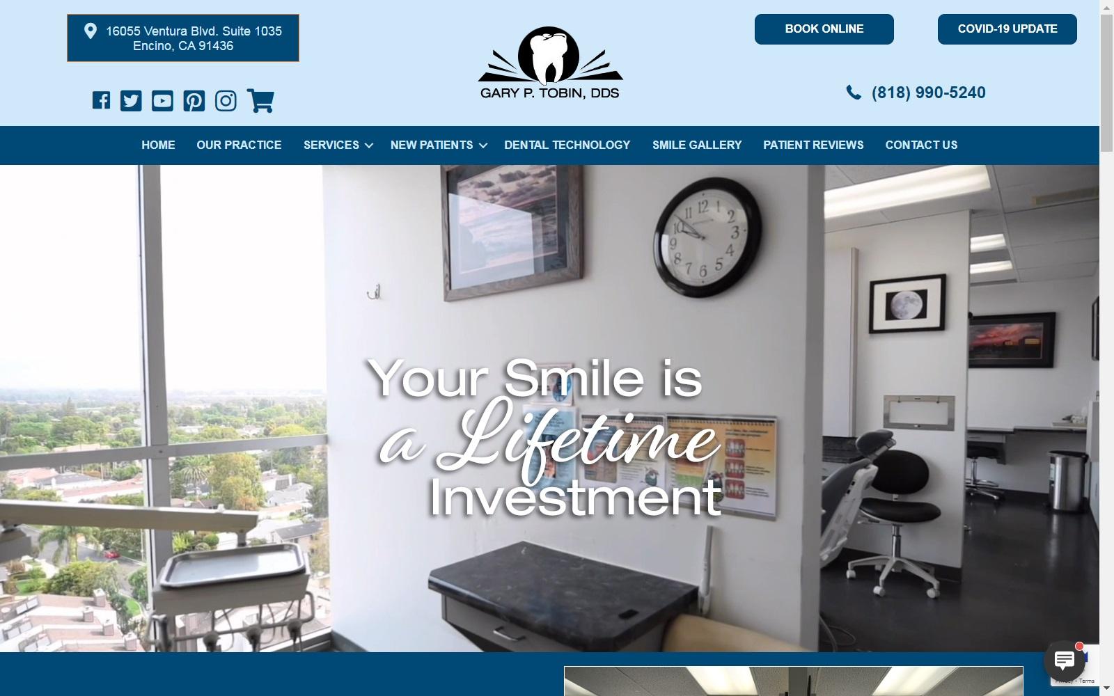 Gary P. Tobin DDS screenshot