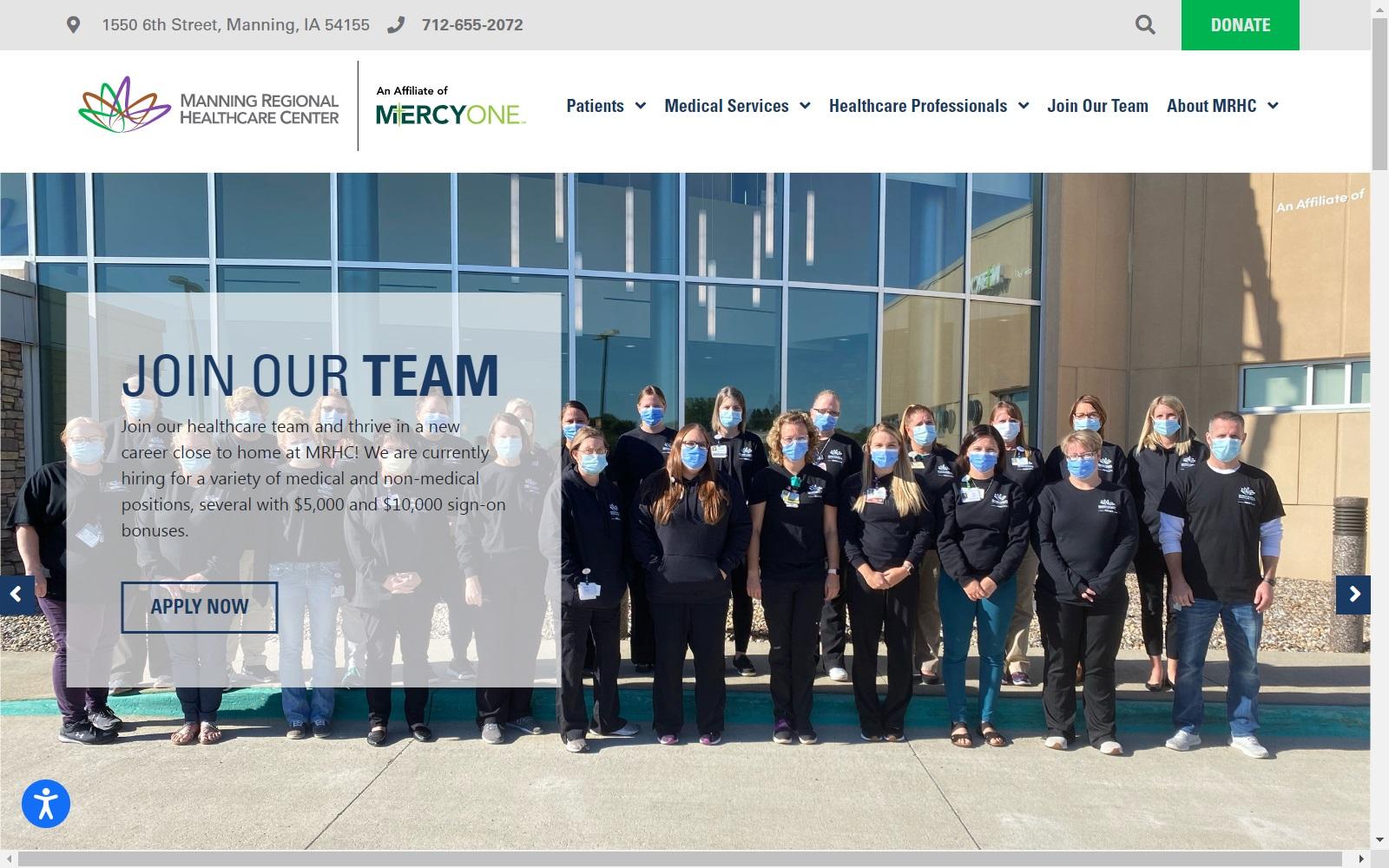 Manning Regional Healthcare Center screenshot