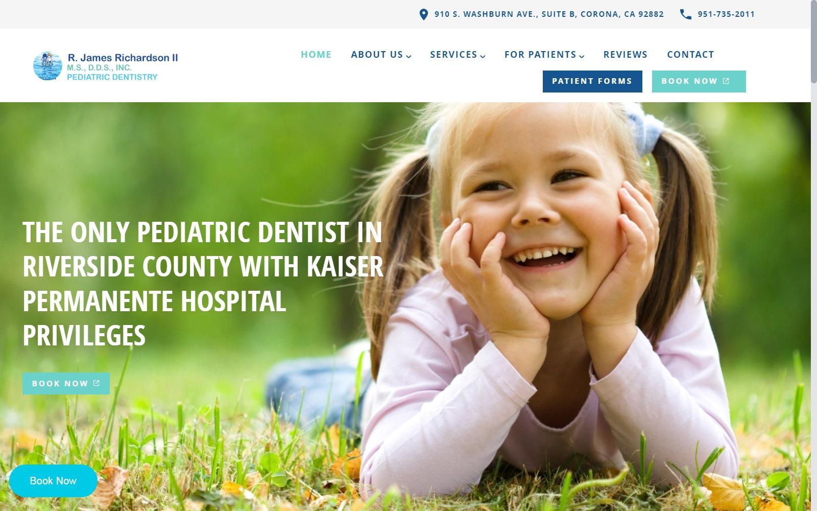 R. James Richardson II MS DDS Inc. screenshot