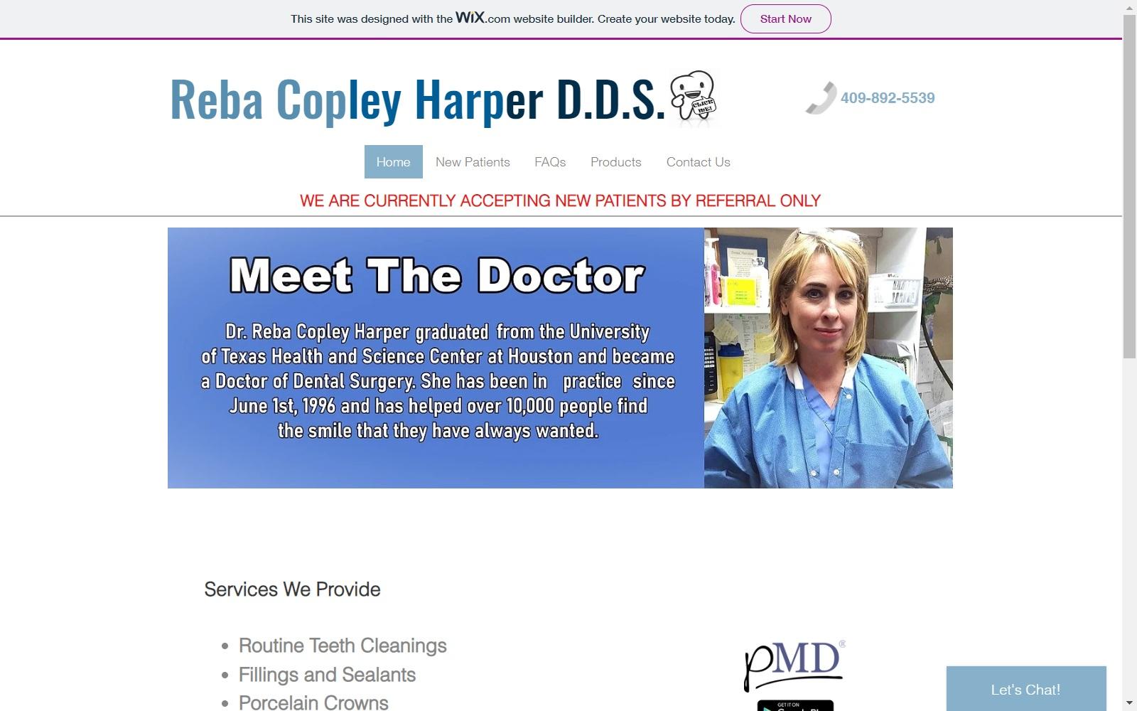 Dr. Reba C. Harper DDS screenshot