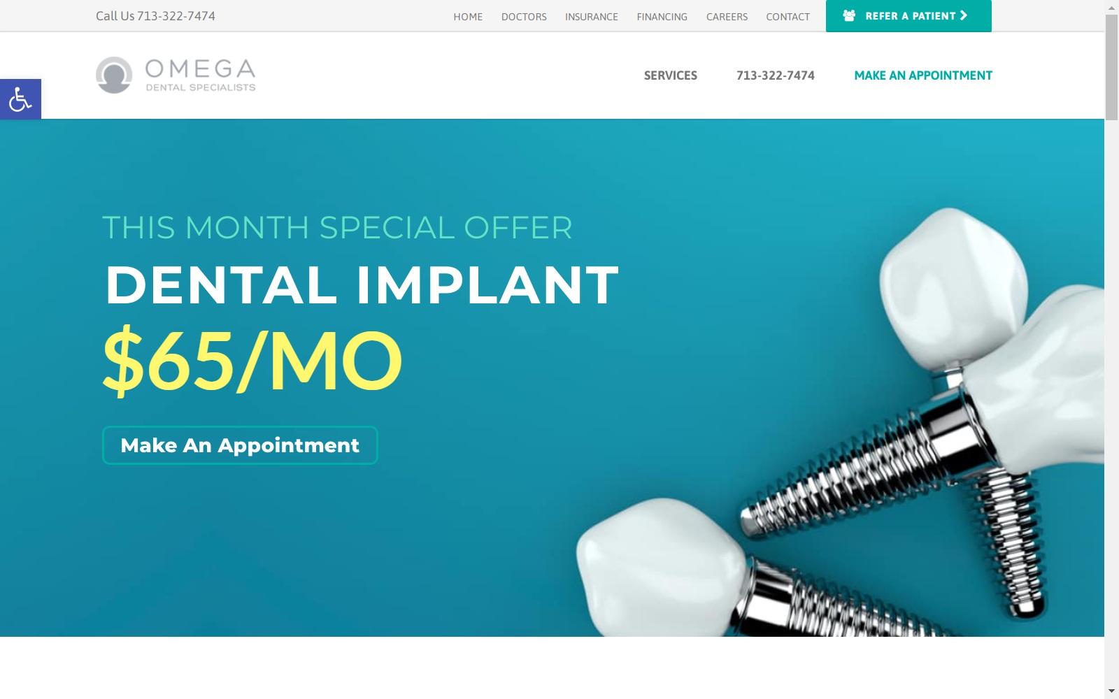 Omega Dental Specialists screenshot