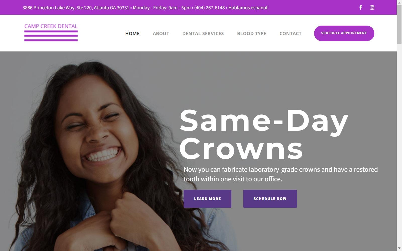 Camp Creek Dental screenshot