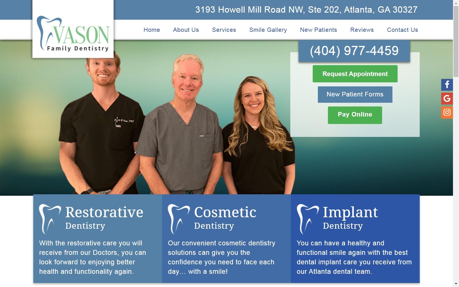 Vason Family Dentistry screenshot