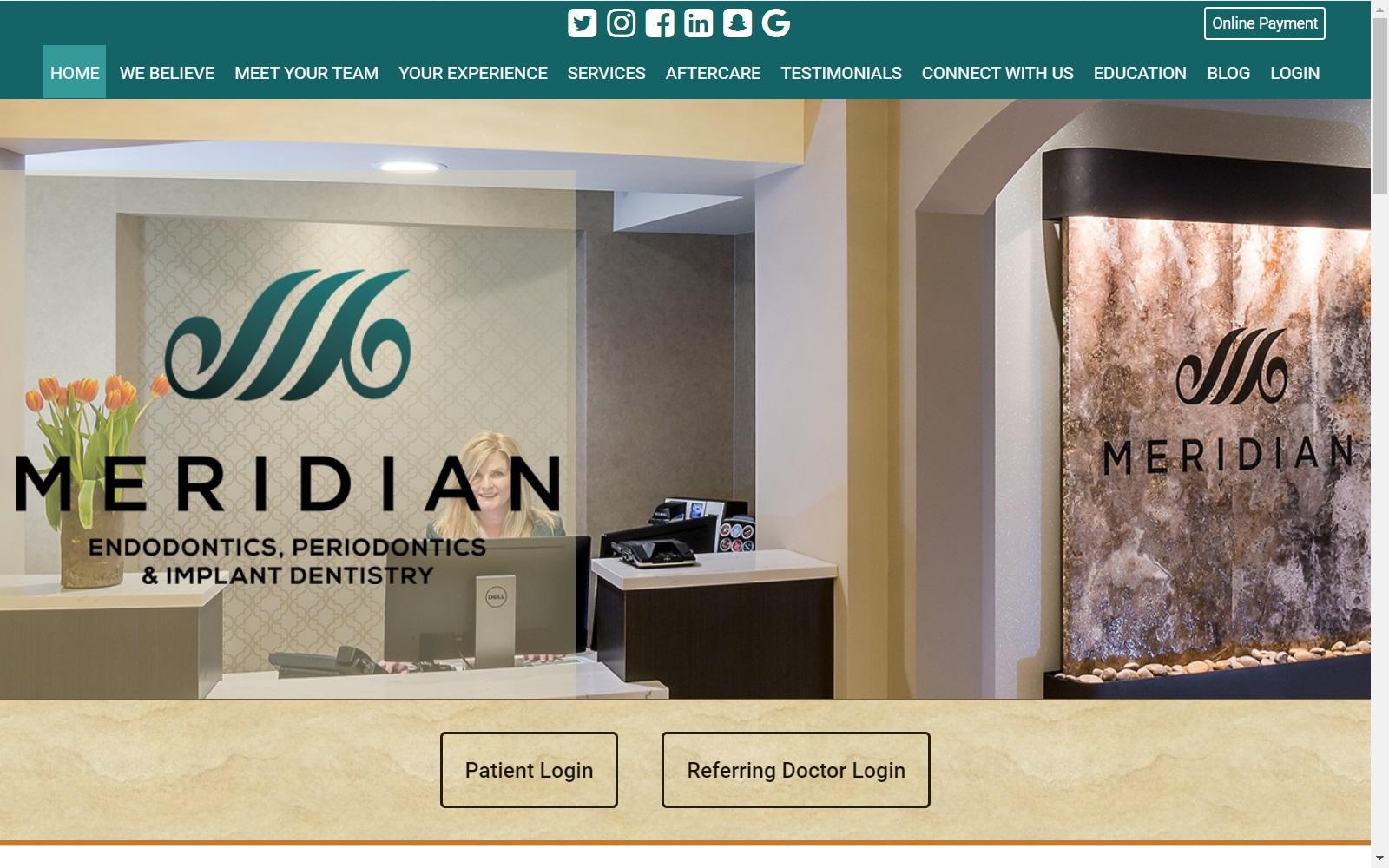 Meridian Endodontics & Periodontics screenshot