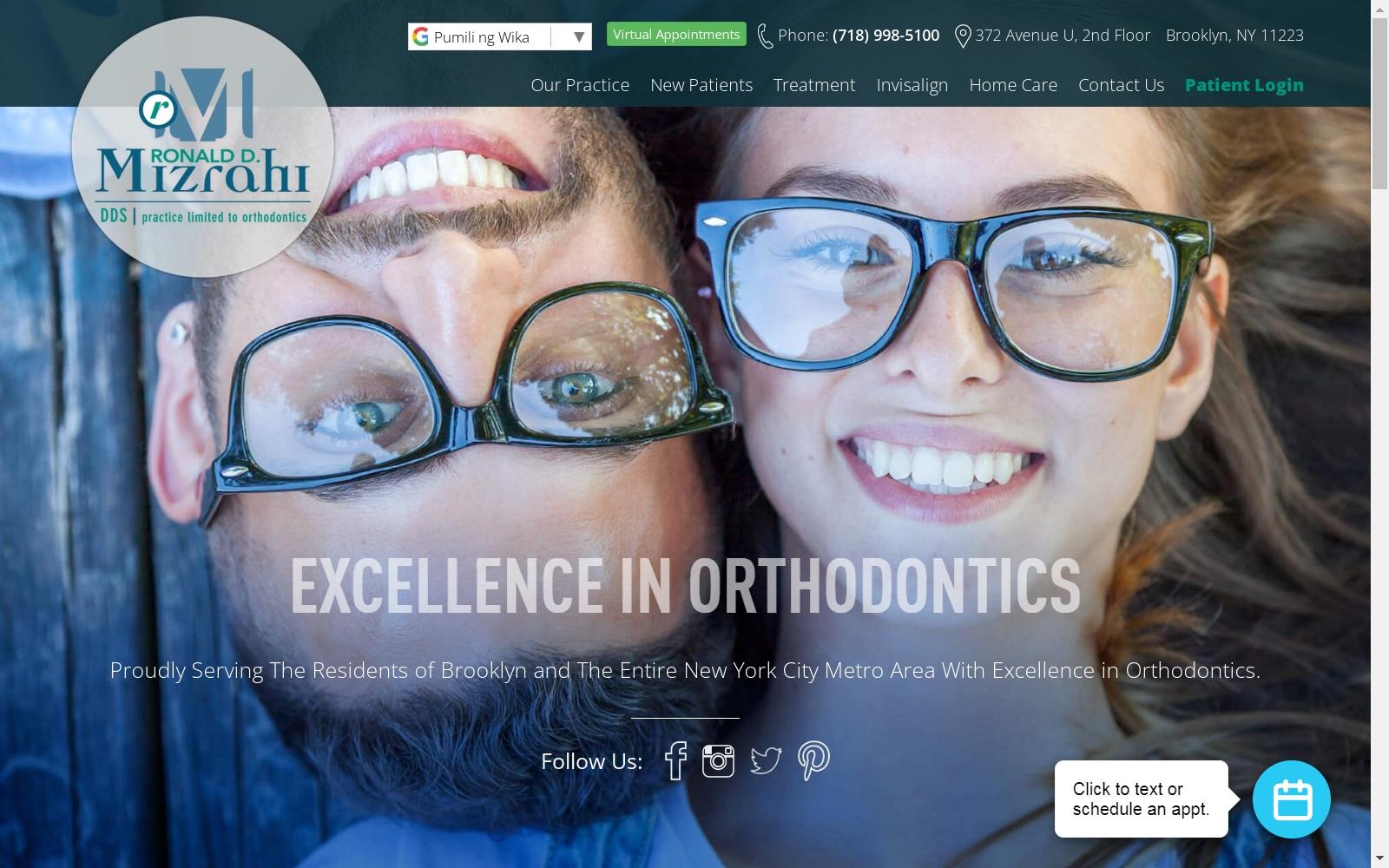Mizrahi Orthodontics screenshot