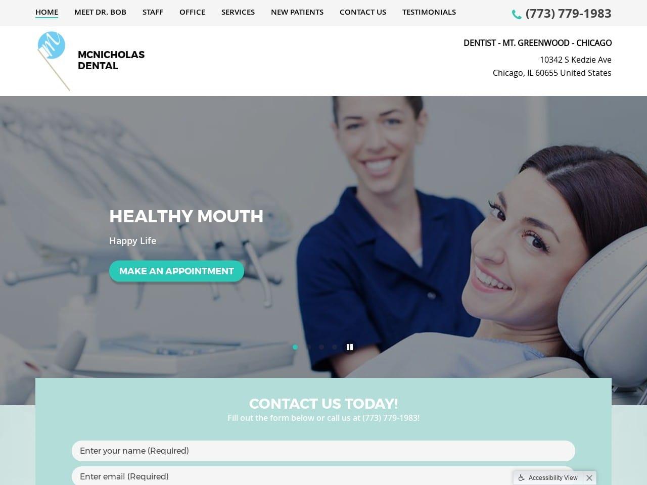 McNicholas Dental screenshot