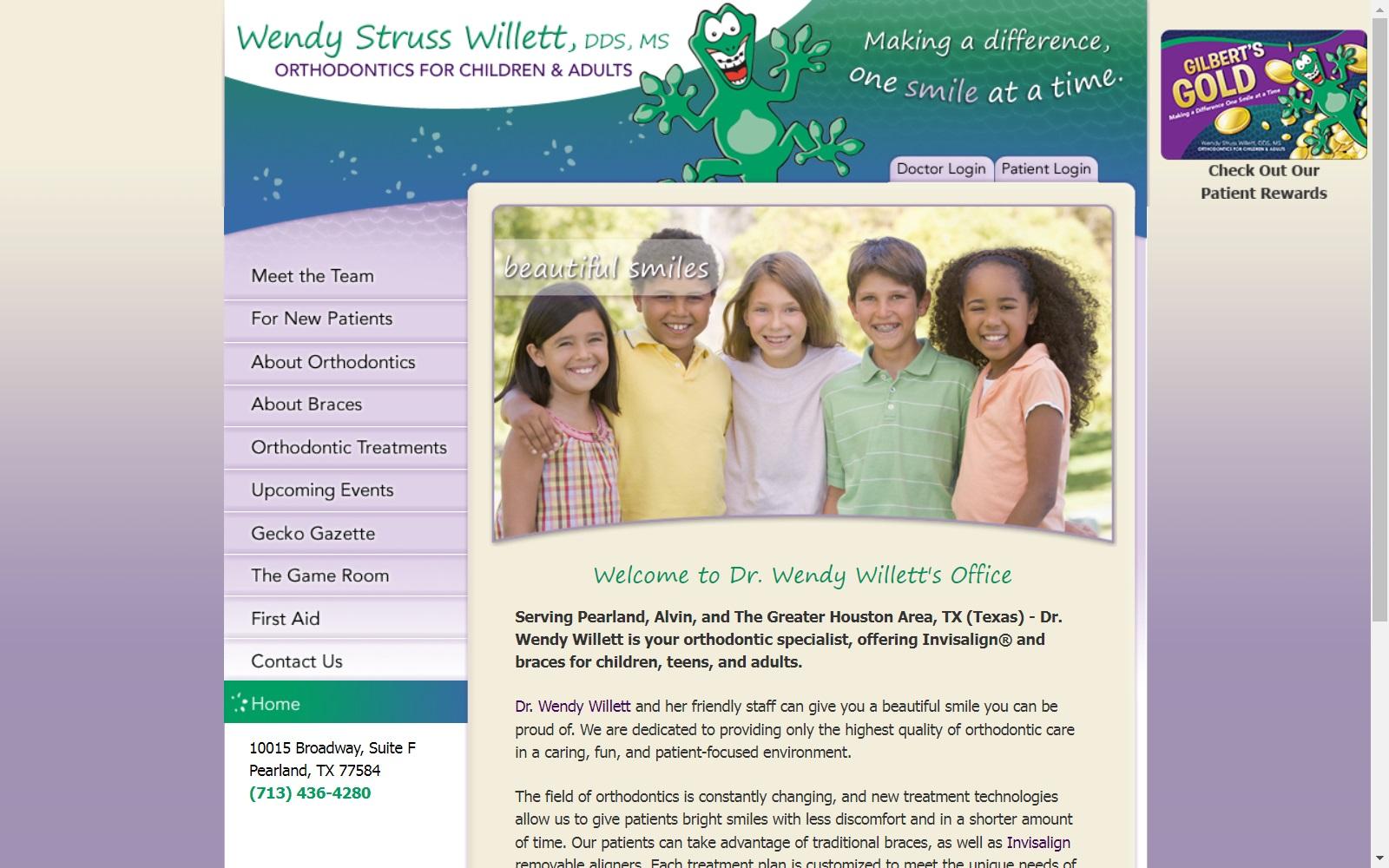 Dr. Wendy Struss Willett DDS, MS, PA screenshot
