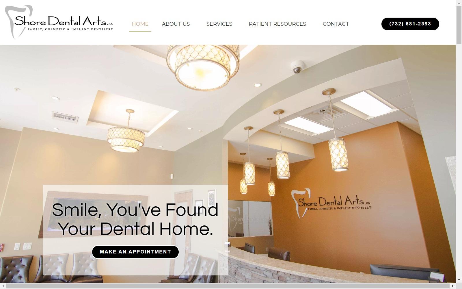 Shore Dental Arts P.A. screenshot