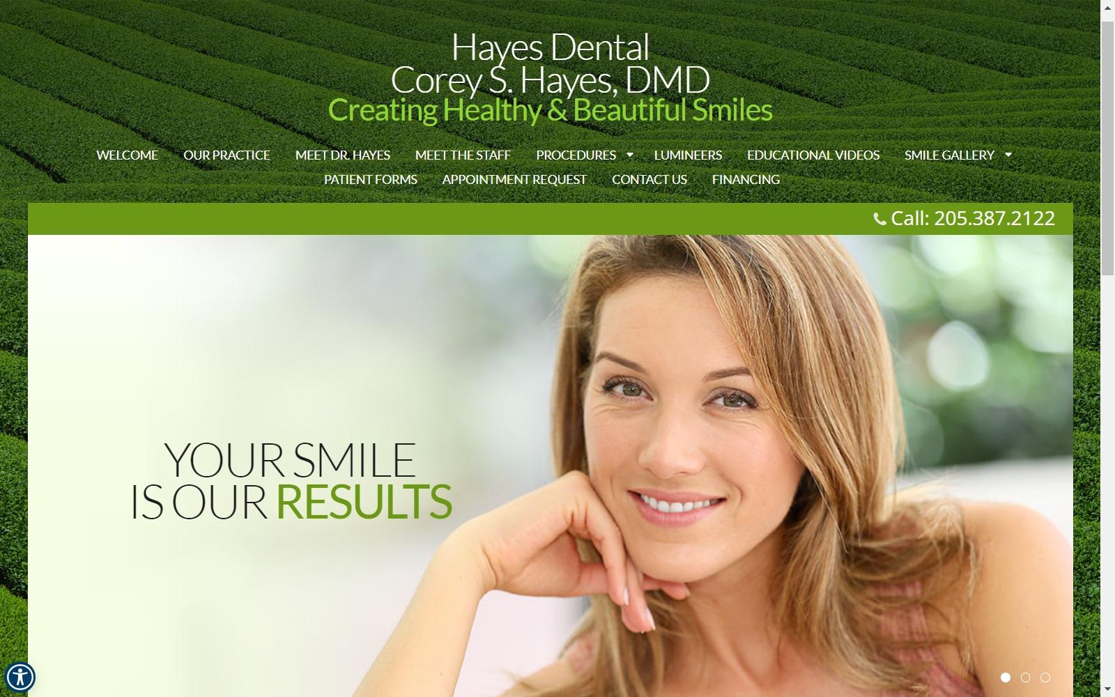 Hayes Dental Inc. screenshot