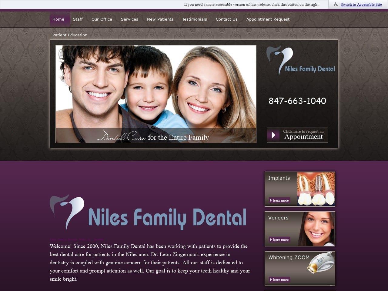 Niles Family Dental screenshot