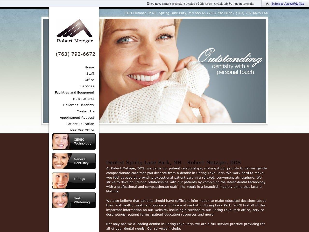 Robert E. Metzger DDS screenshot