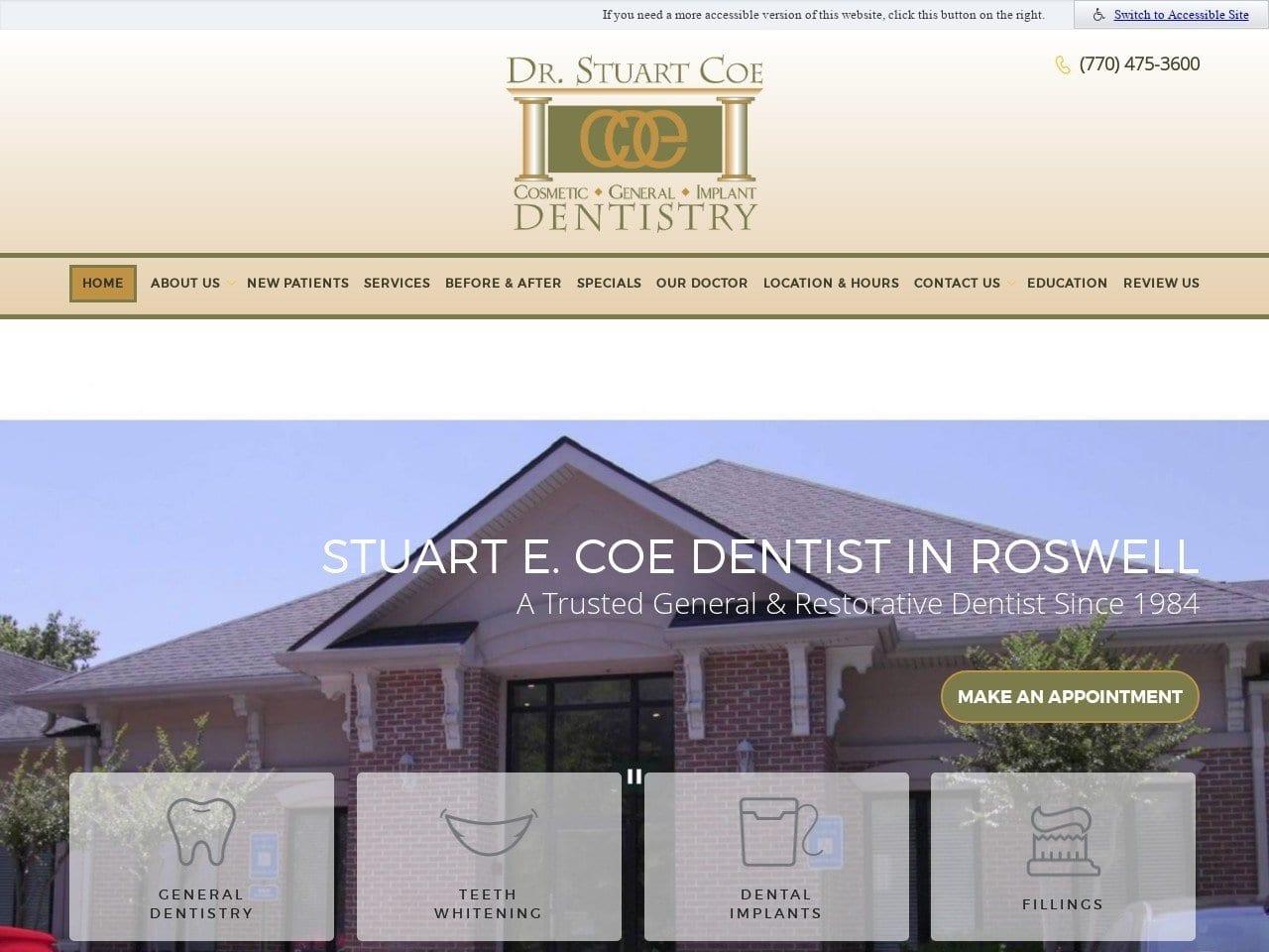 Coe Stuart E DDS screenshot