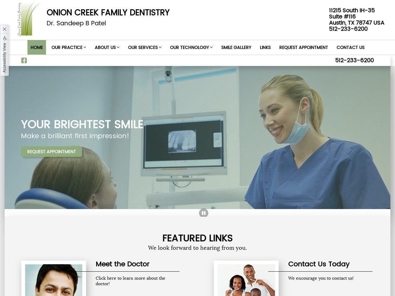 Onioncreek Dental screenshot