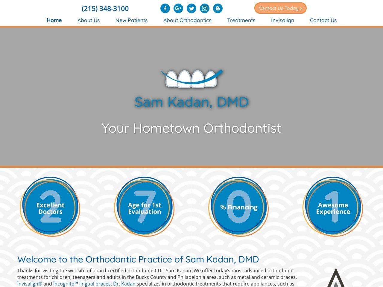 Dr. Sam Kadan DMD Orthodontist screenshot