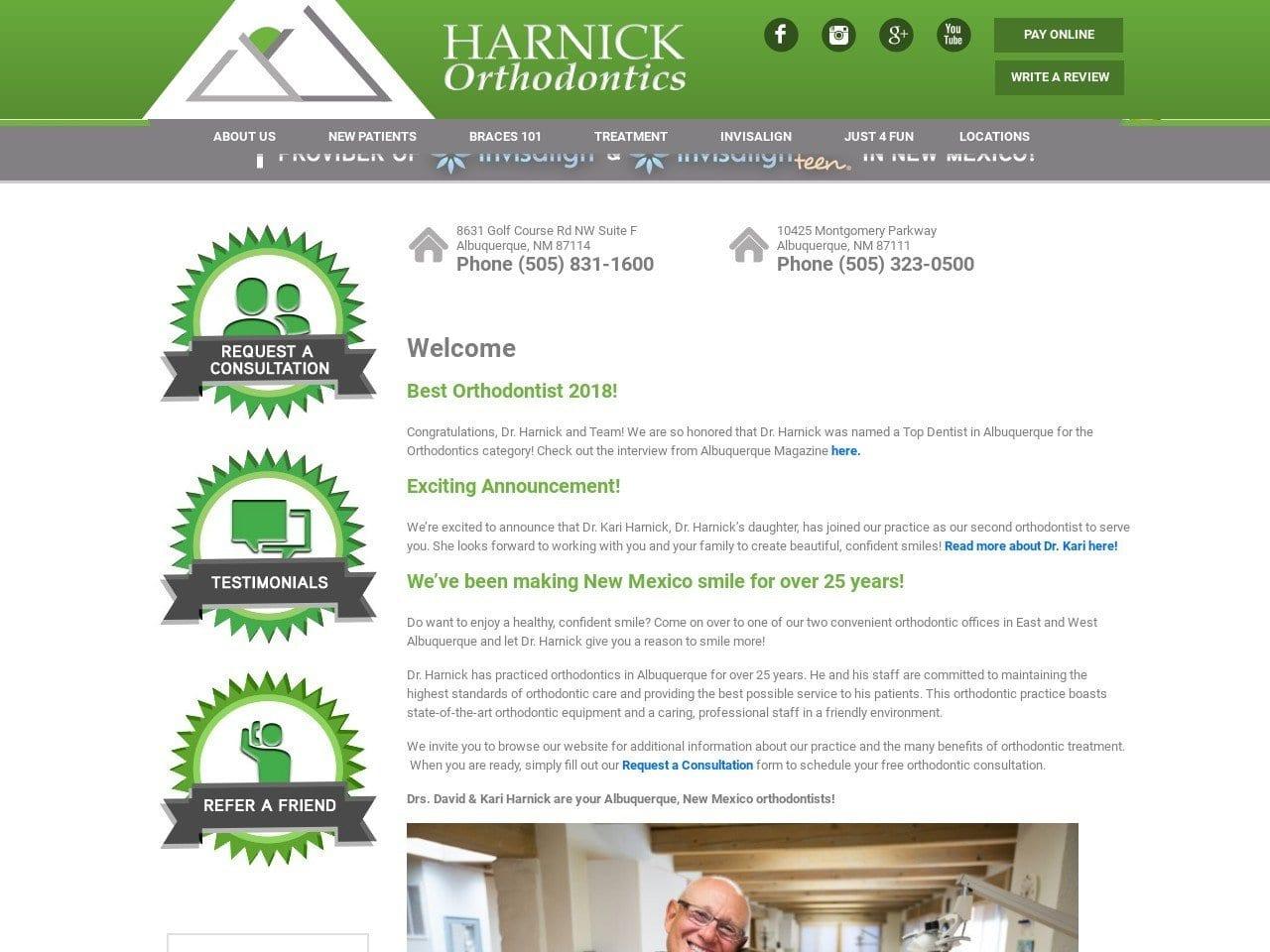 Harnick Orthodontics screenshot