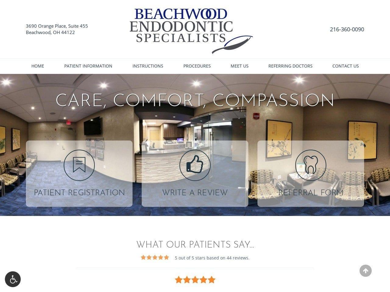 Beachwood Endodontic Specialists screenshot