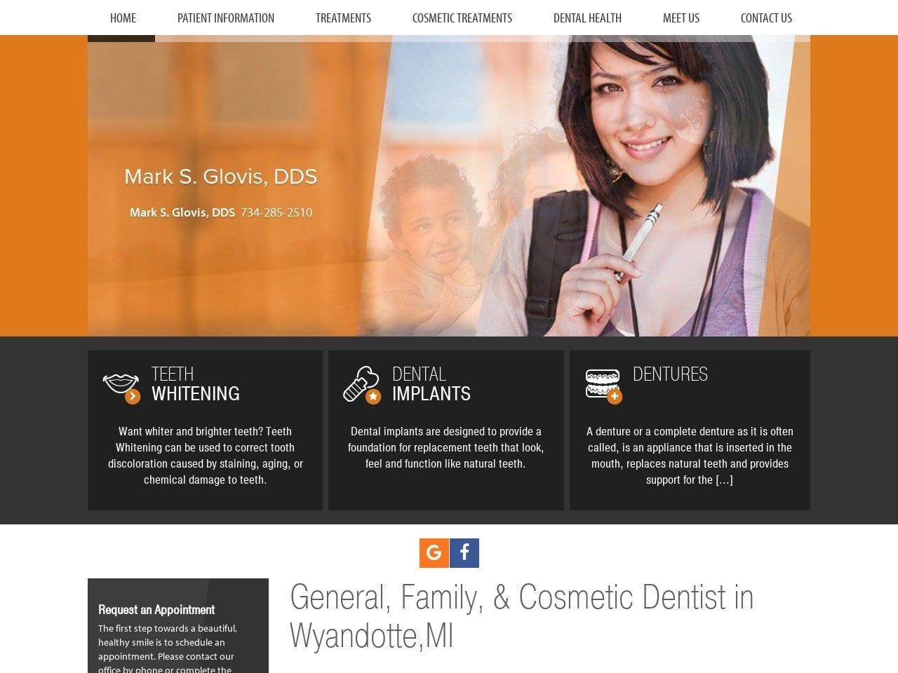 Mark S. Glovis DDS screenshot