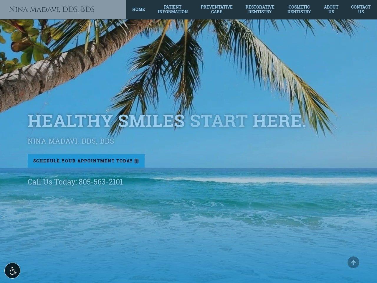 Nina Madavi D.D.S. A Professional Dental Corporation screenshot