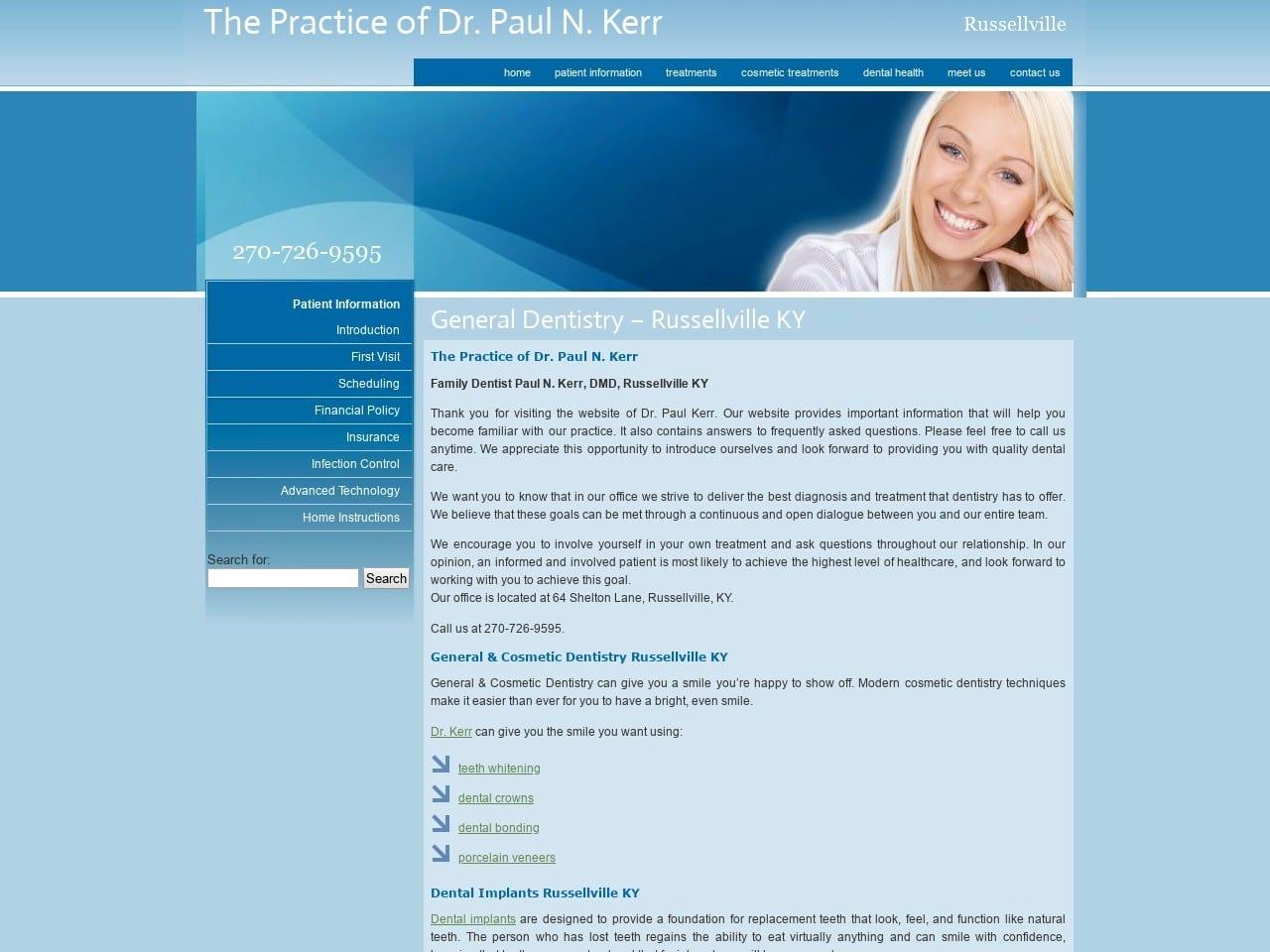 Dr. Paul N. Kerr DMD screenshot