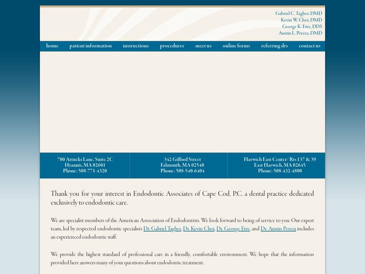 Endodontic Associates of Cape Cod, P.C. screenshot