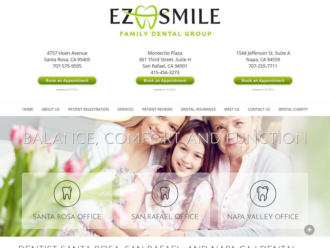 EZ Smile Family Dental Group screenshot