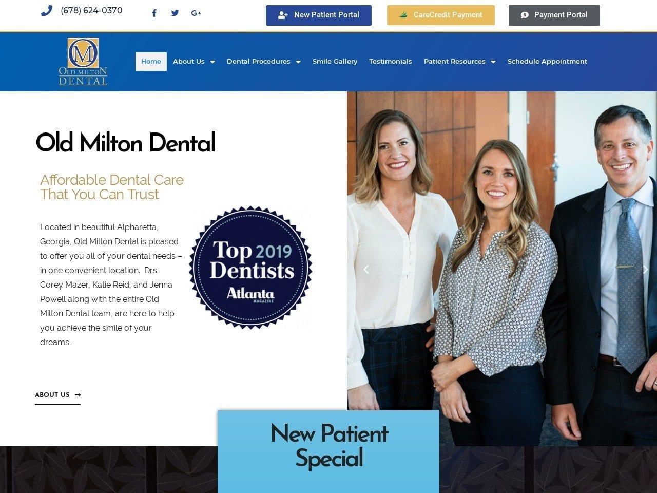 Old Milton Dental screenshot