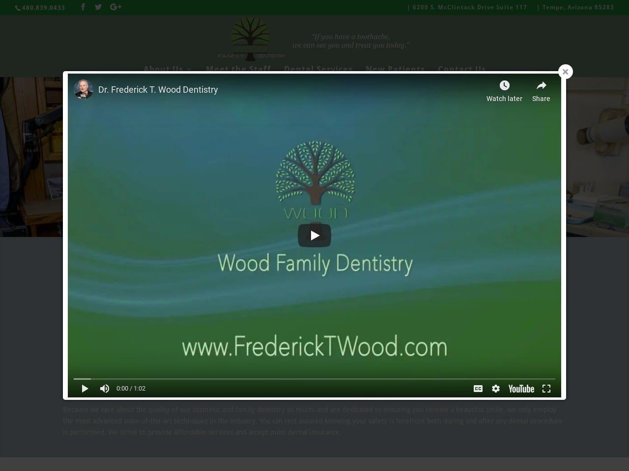 Dr. Frederick T. Wood DDS screenshot