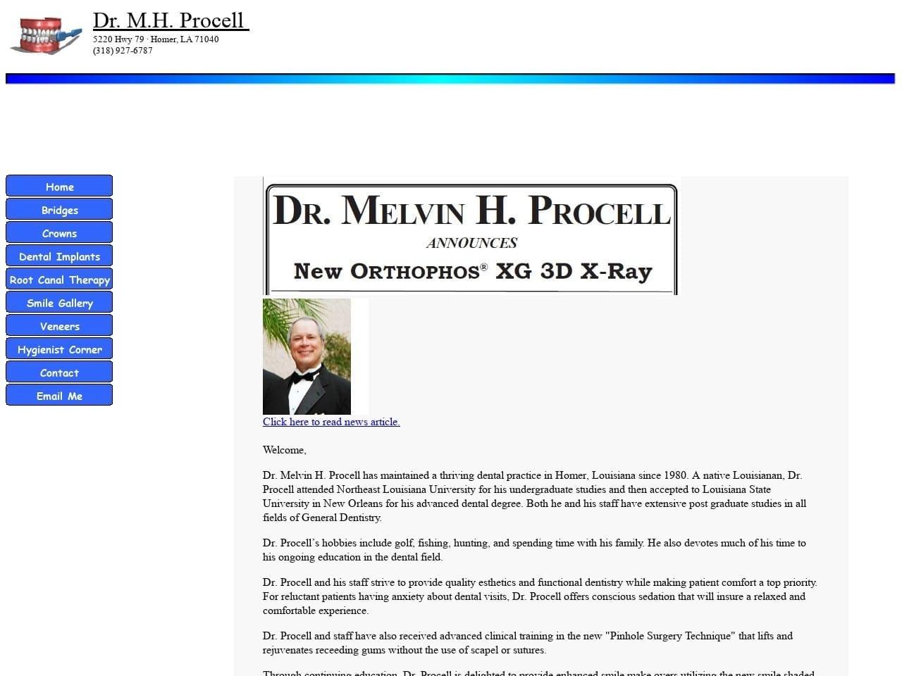 Procell Melvin H DDS screenshot