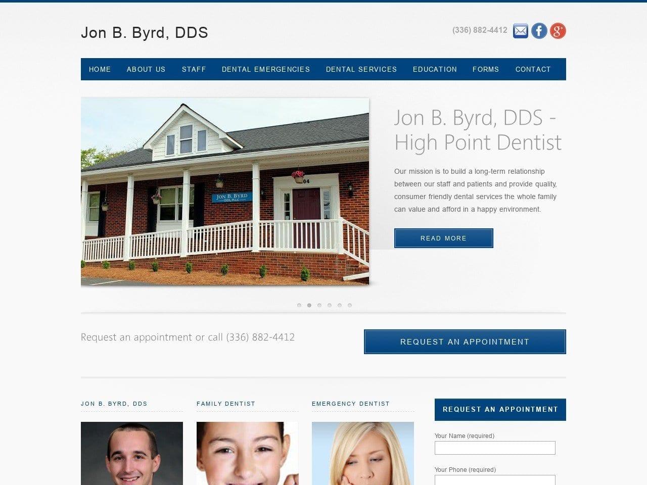 Jon B. Byrd DDS screenshot