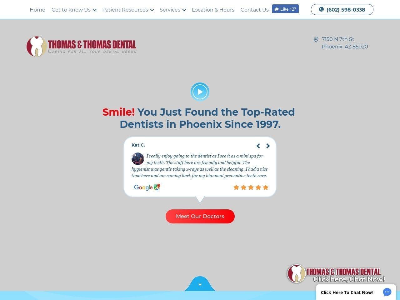 Thomas & Thomas Dental Ltd screenshot