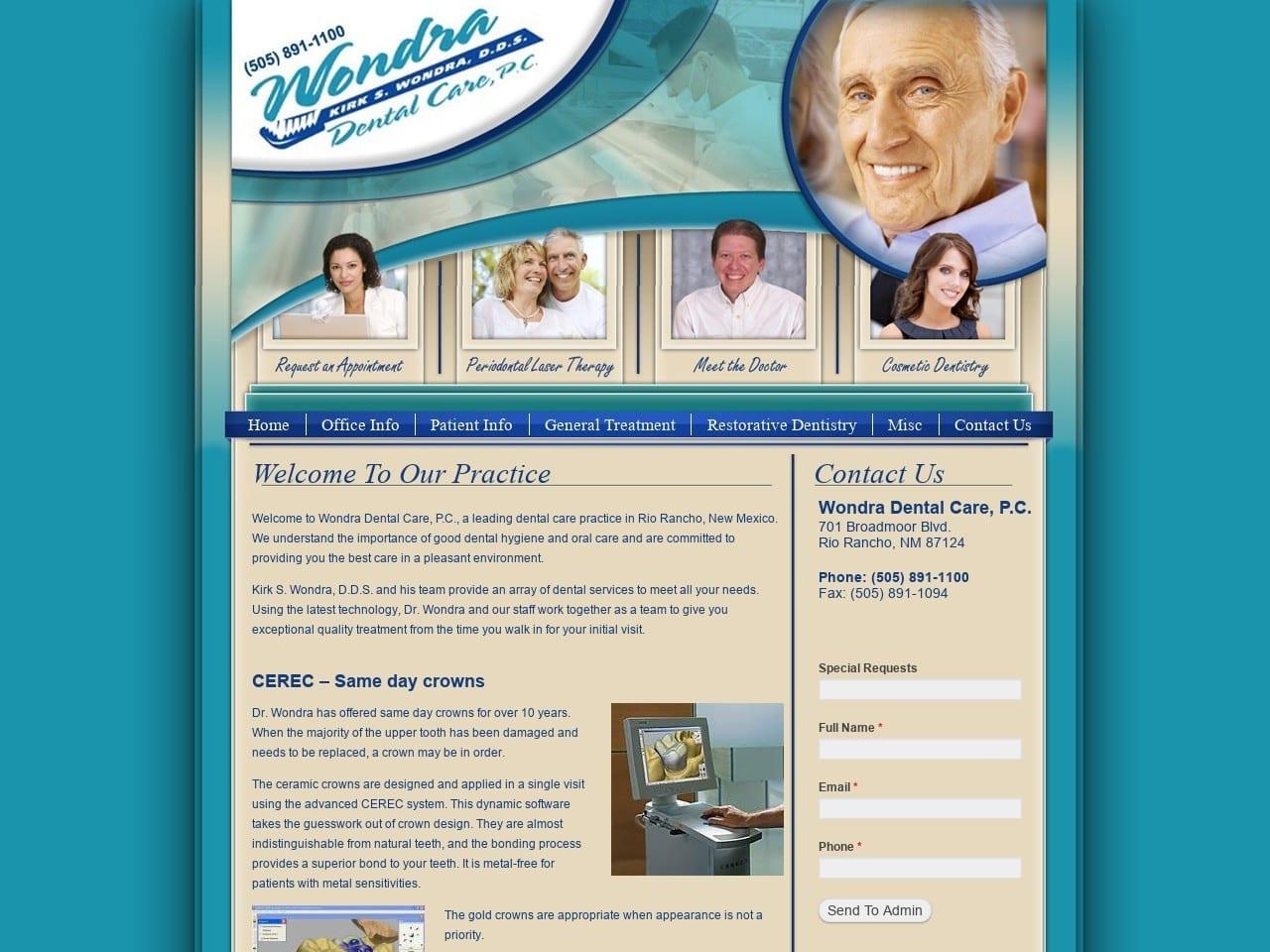 Dr. Kirk S. Wondra DDS screenshot
