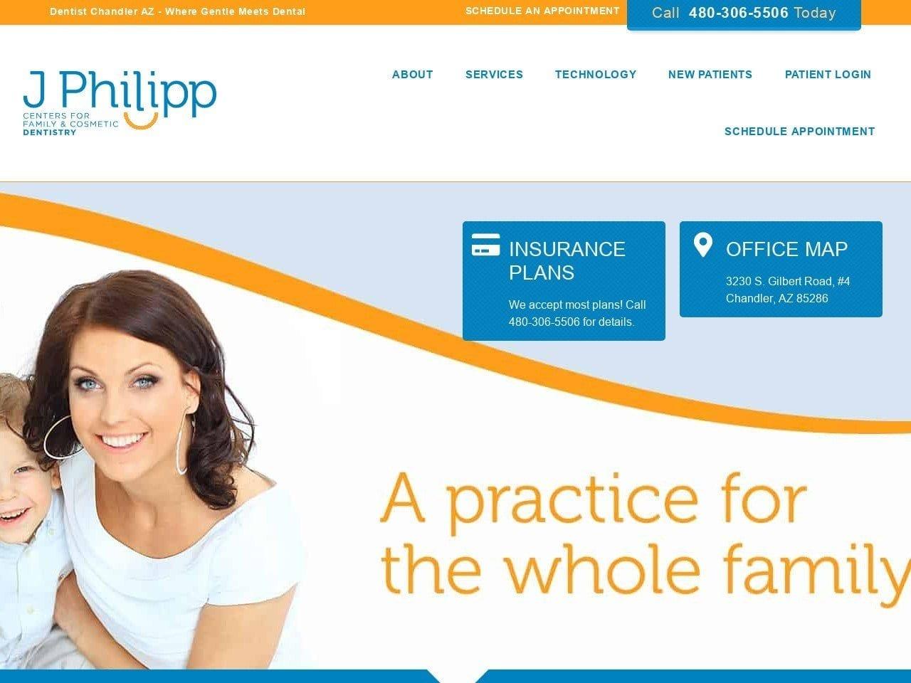 J. Philipp Centers For Family & Cosmetic Dentist screenshot