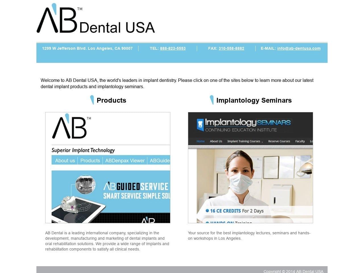 A B Dental USA screenshot