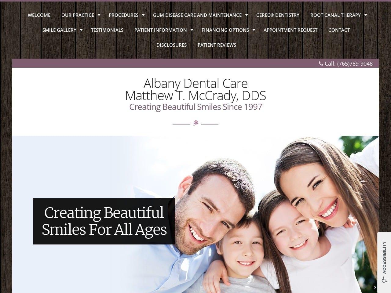 Dr. Matthew T. Mccrady DDS screenshot